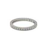 Anillo alianza de plata de Ley con circonitas blancas, talla brillante, atemporal, perfecto para uso diario de LAURENSONS