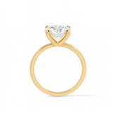 18K gold solitaire ring with lab-grown diamond