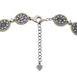 Collar de plata de ley con tanzanitas azules y circonitas. Una joya exclusiva, artesanal de LAURENSONS