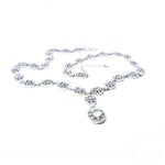 Collar de plata de ley con tanzanitas azules y circonitas. Una joya exclusiva, artesanal de LAURENSONS