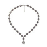 Collar de plata de ley con tanzanitas azules y circonitas. Una joya exclusiva, artesanal de LAURENSONS