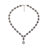 Collar de plata de ley con tanzanitas azules y circonitas. Una joya exclusiva, artesanal de LAURENSONS