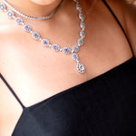 Collar de plata de ley con tanzanitas azules y circonitas. Una joya exclusiva, artesanal de LAURENSONS