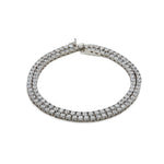 Collar riviere de plata con circonitas blancas, elegante y versátil, perfecto para uso diario de LAURENSONS