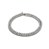 Collar riviere de plata con circonitas blancas, elegante y versátil, perfecto para uso diario de LAURENSONS