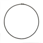 Collar riviere de plata con circonitas negras, elegante y versátil, perfecto para uso diario de LAURENSONS