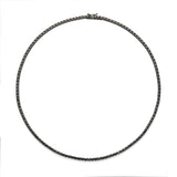 Collar riviere de plata con circonitas negras, elegante y versátil, perfecto para uso diario de LAURENSONS