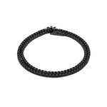 Collar riviere de plata con circonitas negras, elegante y versátil, perfecto para uso diario de LAURENSONS