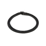 Collar riviere de plata con circonitas negras, elegante y versátil, perfecto para uso diario de LAURENSONS