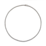 Collar riviere de plata con circonitas blancas, elegante y versátil, perfecto para uso diario de LAURENSONS