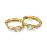 Pendientes criolla de plata de ley o con baño de oro amarillo 18K, elegantes y versátiles de LAURENSONS