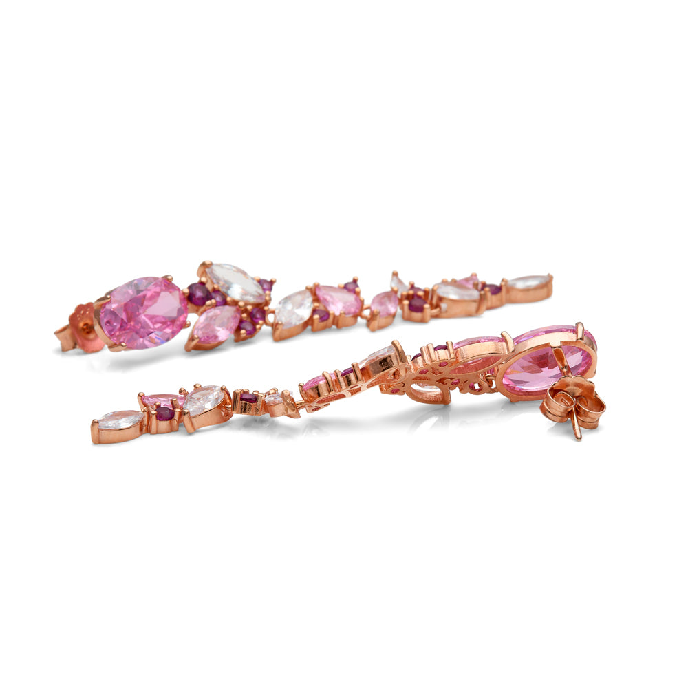 Pendientes de plata con circonitas verdes y blancas, perfecto para ocasiones especiales de LAURENSONS