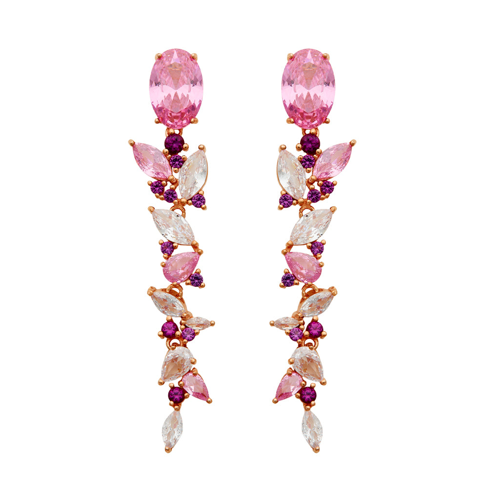 Pendientes de plata con circonitas verdes y blancas, perfecto para ocasiones especiales de LAURENSONS