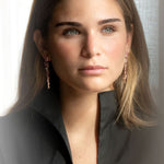 Pendientes de plata con circonitas rosas y blancas