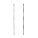 Pendientes riviere de plata rodiada con circonitas blancas. Elegante, minimalista y versátil, perfectos para uso diario de LAURENSONS