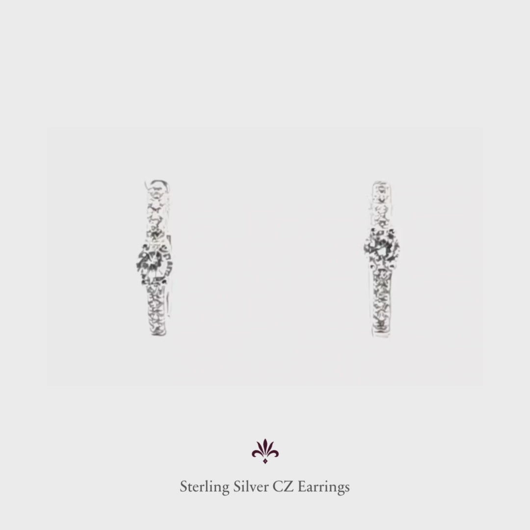 Pendientes criolla de plata de ley o con baño de oro amarillo 18K, elegantes y versátiles de LAURENSONS