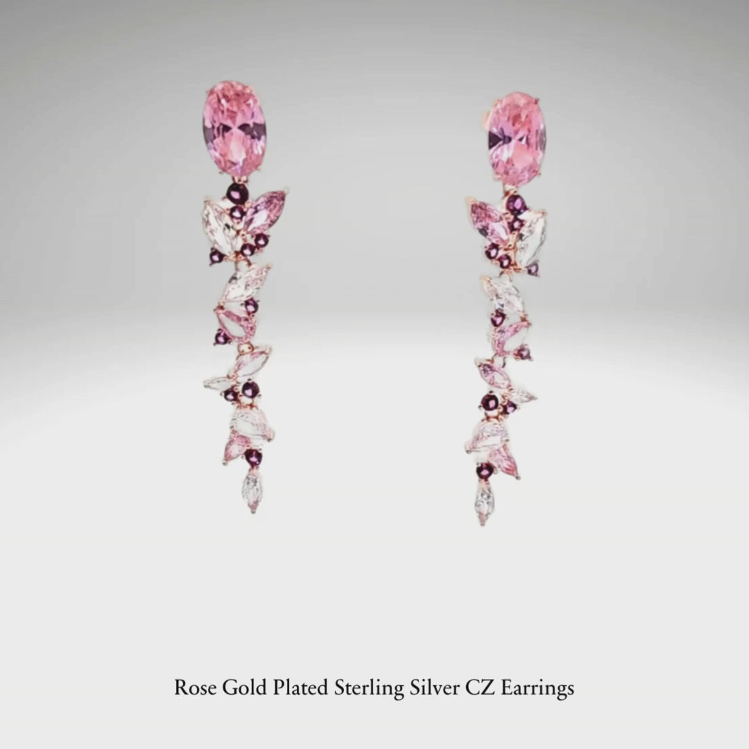 Pendientes de plata con circonitas verdes y blancas, perfecto para ocasiones especiales de LAURENSONS