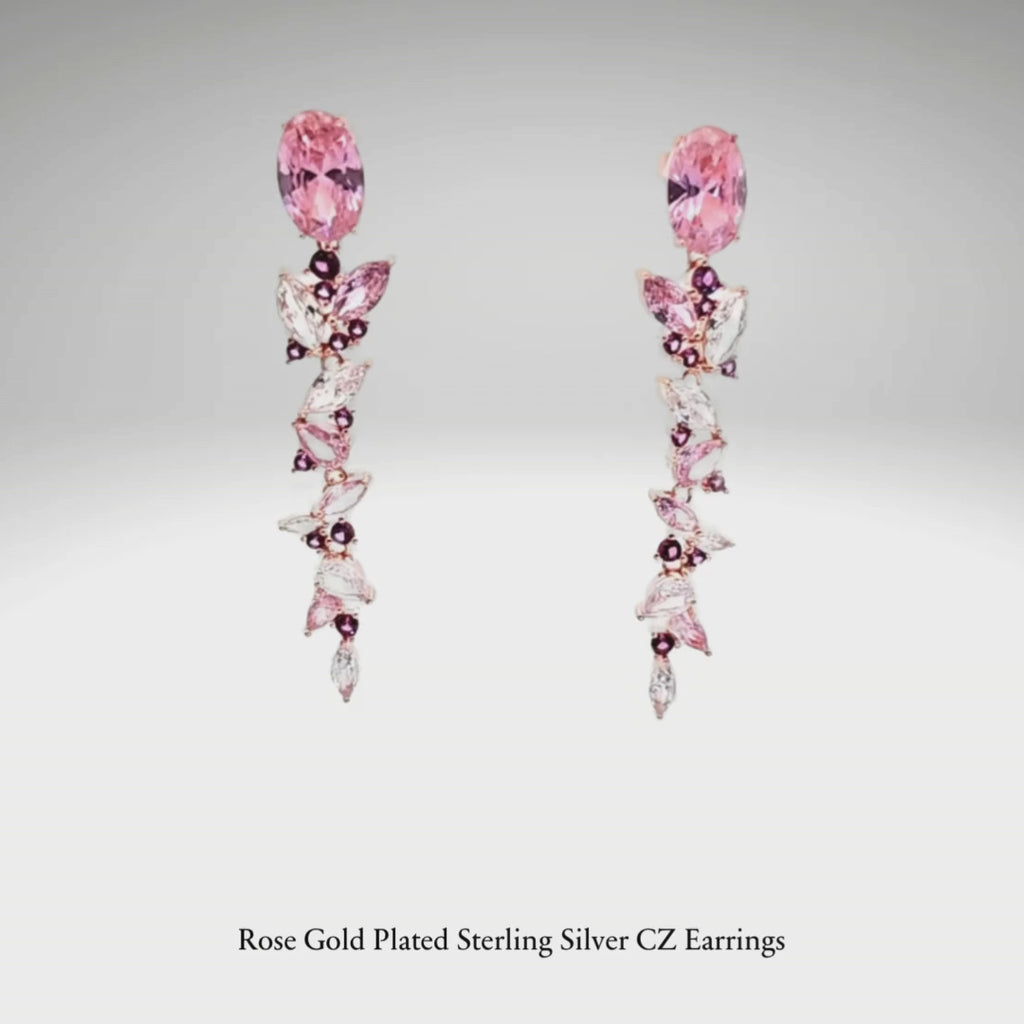 Pendientes de plata con circonitas verdes y blancas, perfecto para ocasiones especiales de LAURENSONS