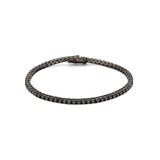 Pulsera riviere de plata con circonitas negra. Elegante, minimalista y versátil, perfecta para uso diario de LAURENSONS