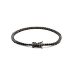 Pulsera riviere de plata con circonitas negra. Elegante, minimalista y versátil, perfecta para uso diario de LAURENSONS