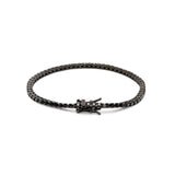 Pulsera riviere de plata con circonitas negra. Elegante, minimalista y versátil, perfecta para uso diario de LAURENSONS
