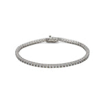 Pulsera riviere de plata con circonitas blancas. Elegante, minimalista y versátil, perfecta para uso diario de LAURENSONS