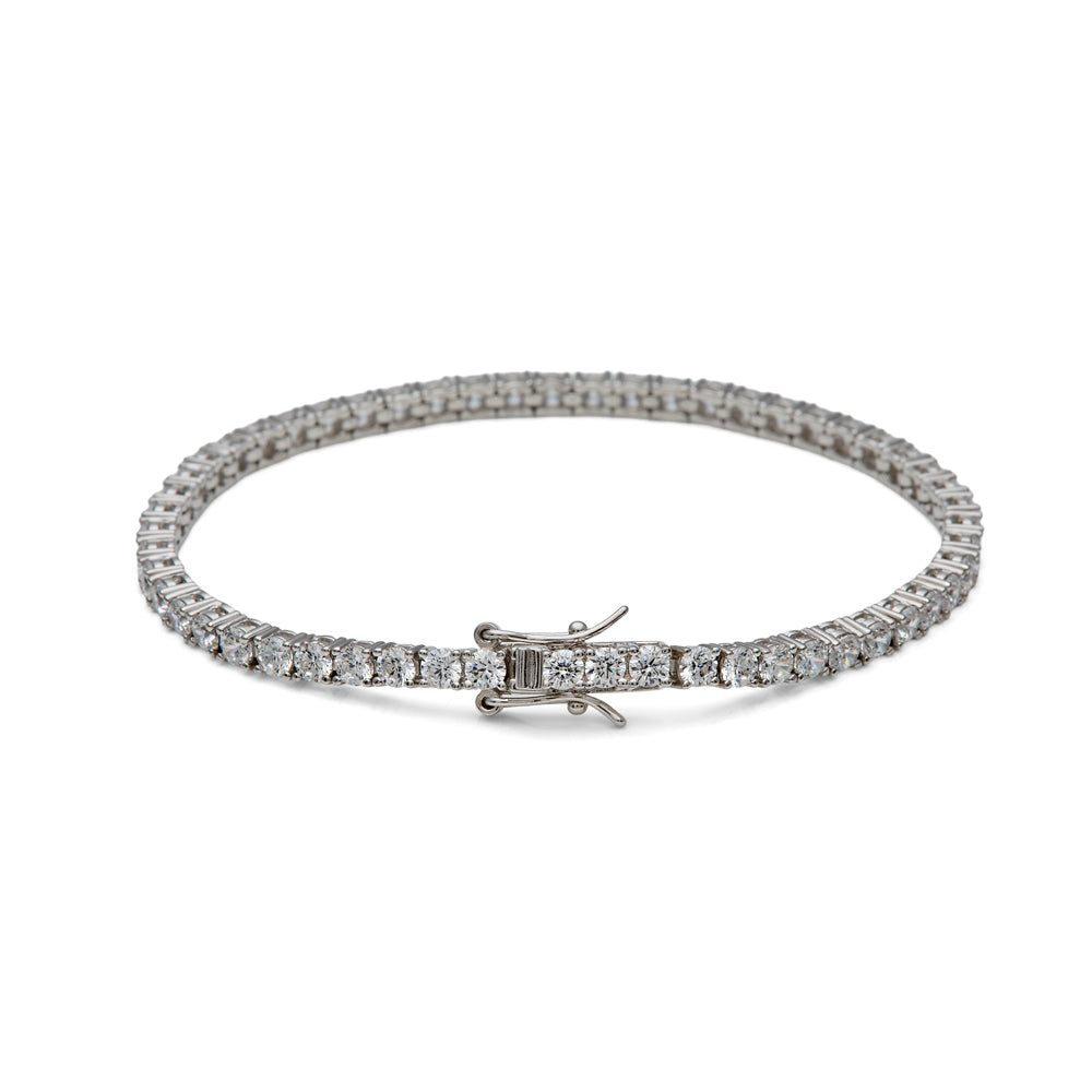 Pulsera riviere de plata con circonitas blanca. Elegante, minimalista y versátil, perfecta para uso diario de LAURENSONS