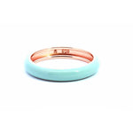 Anillo de plata de ley con esmalte verde menta y baño de oro rosa de LAURENSONS