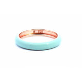 Anillo de plata de ley con esmalte verde menta y baño de oro rosa de LAURENSONS